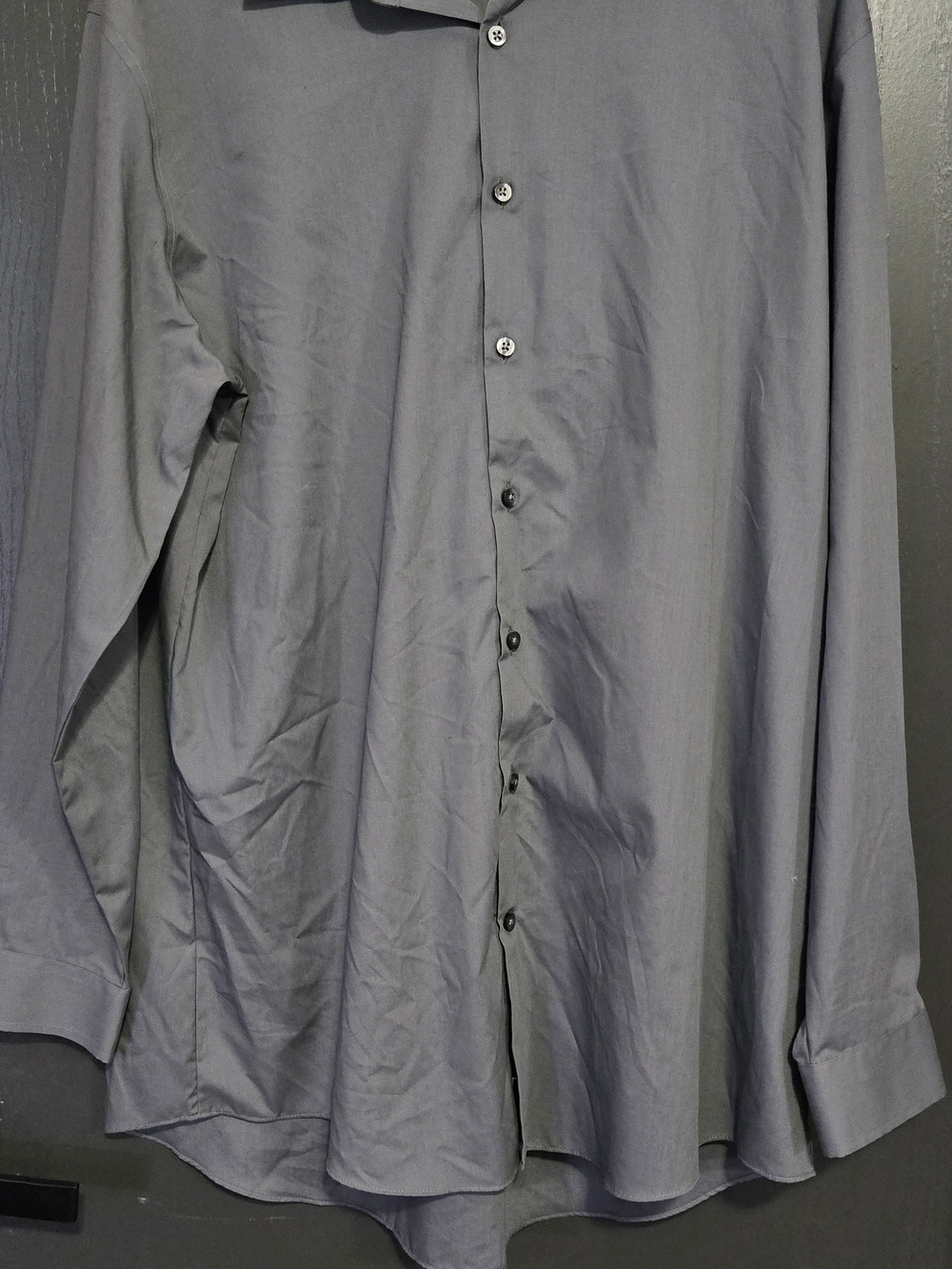JF J.Ferrar Slim-Fit Dress Shirt – Charcoal Gray